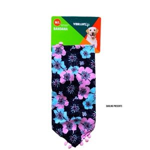 Vibrant Life Floral Dog Bandana Color Multi Size M/L